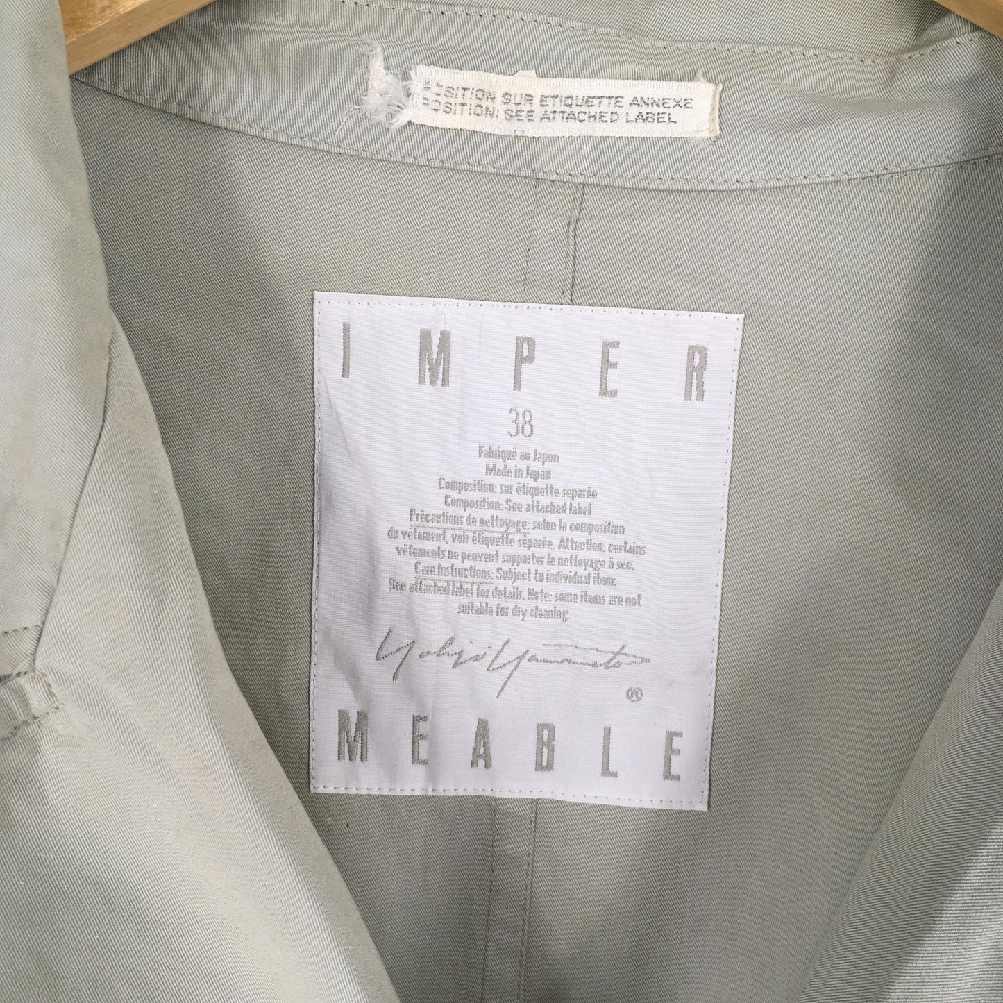 Yohji Yamamoto Impermeable Homme Trenchcoat Jacket Medium