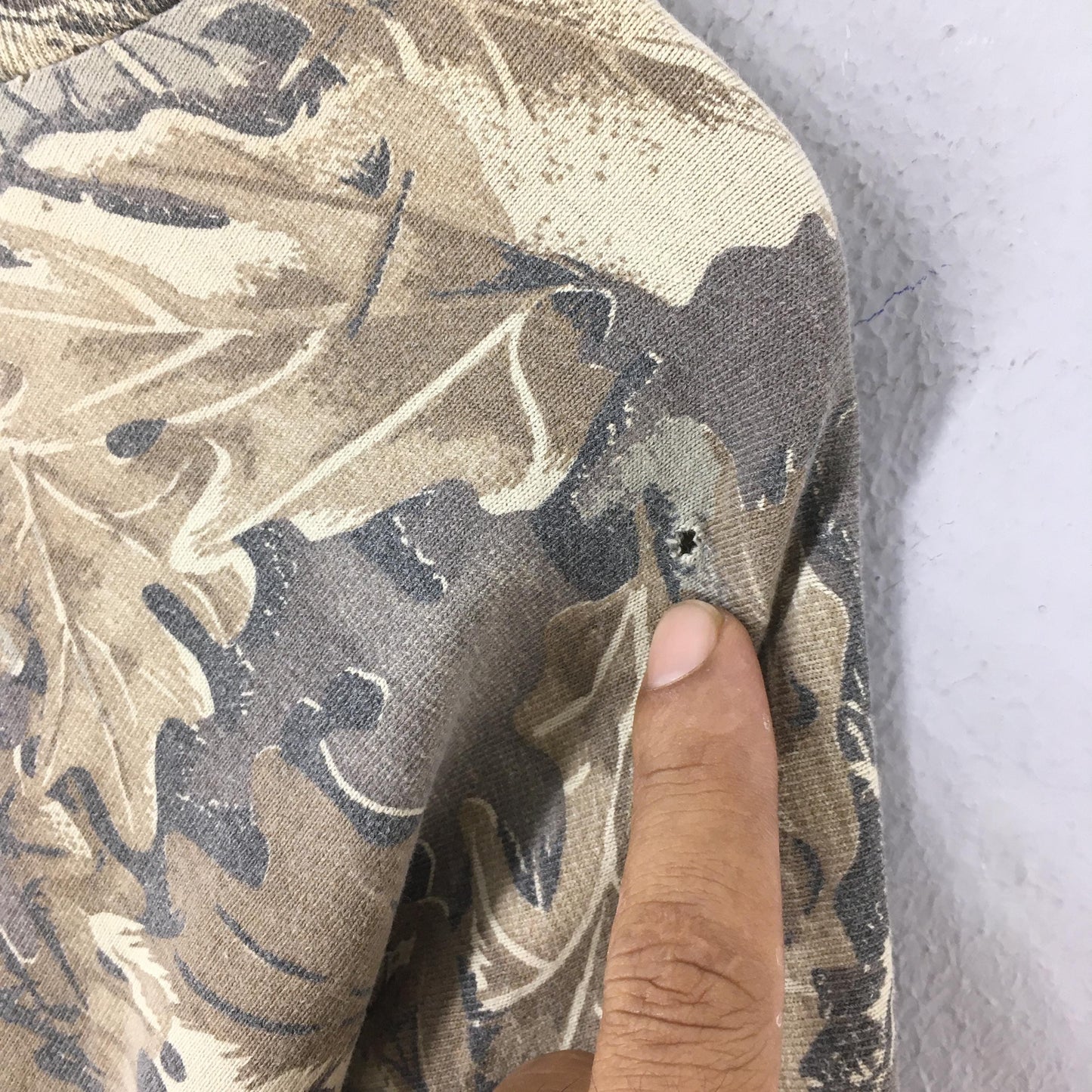 90s Red Head Mossy Oak Tree Camo Turtleneck Shirt Large