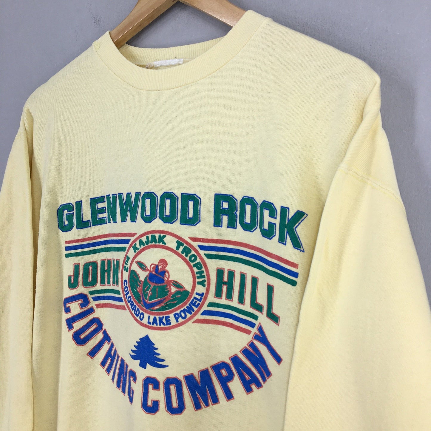 Vintage 90s Glenwood Rock Kayak Trophy Sweatshirt Medium