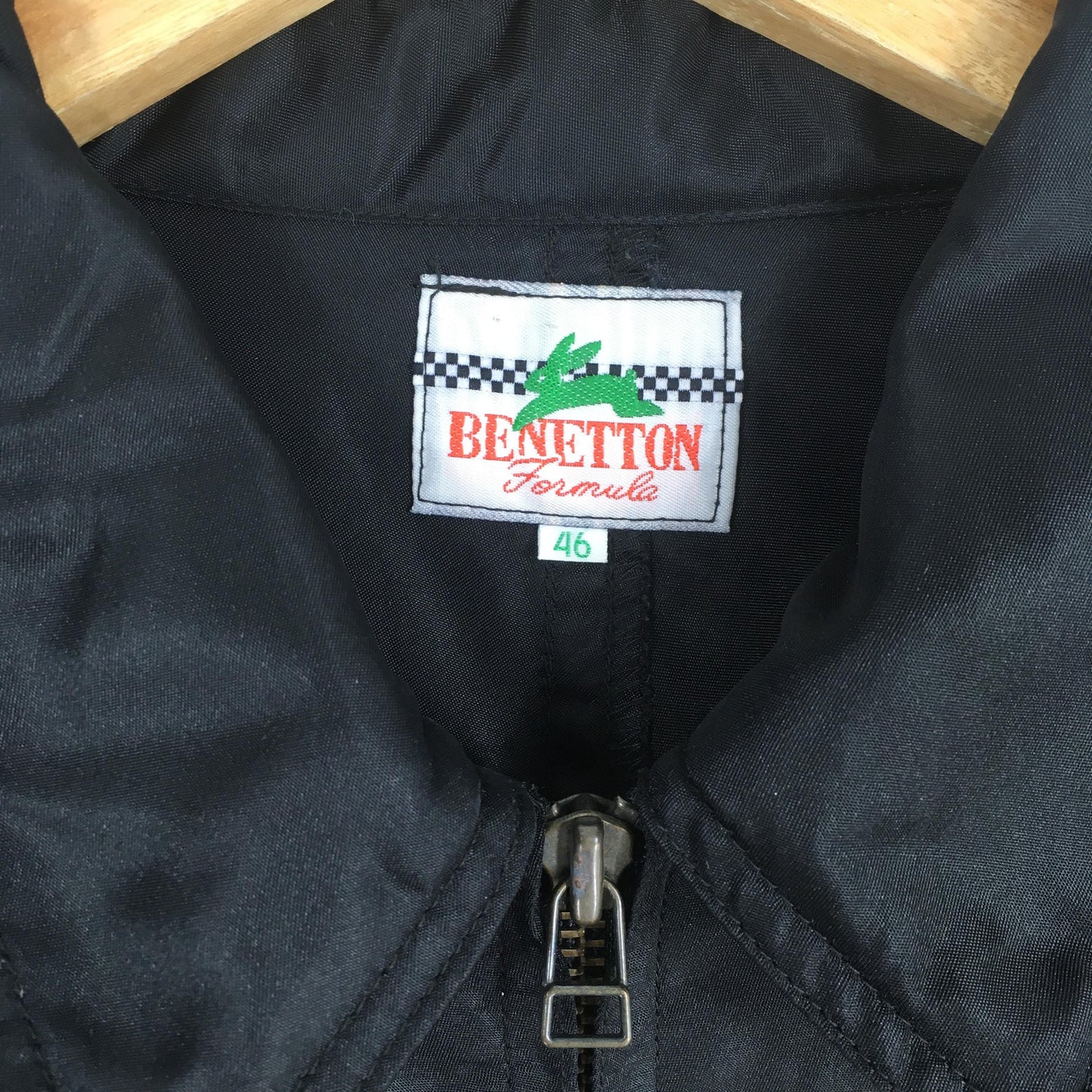 Benetton Formula 1 Embroidery Black Jacket Large