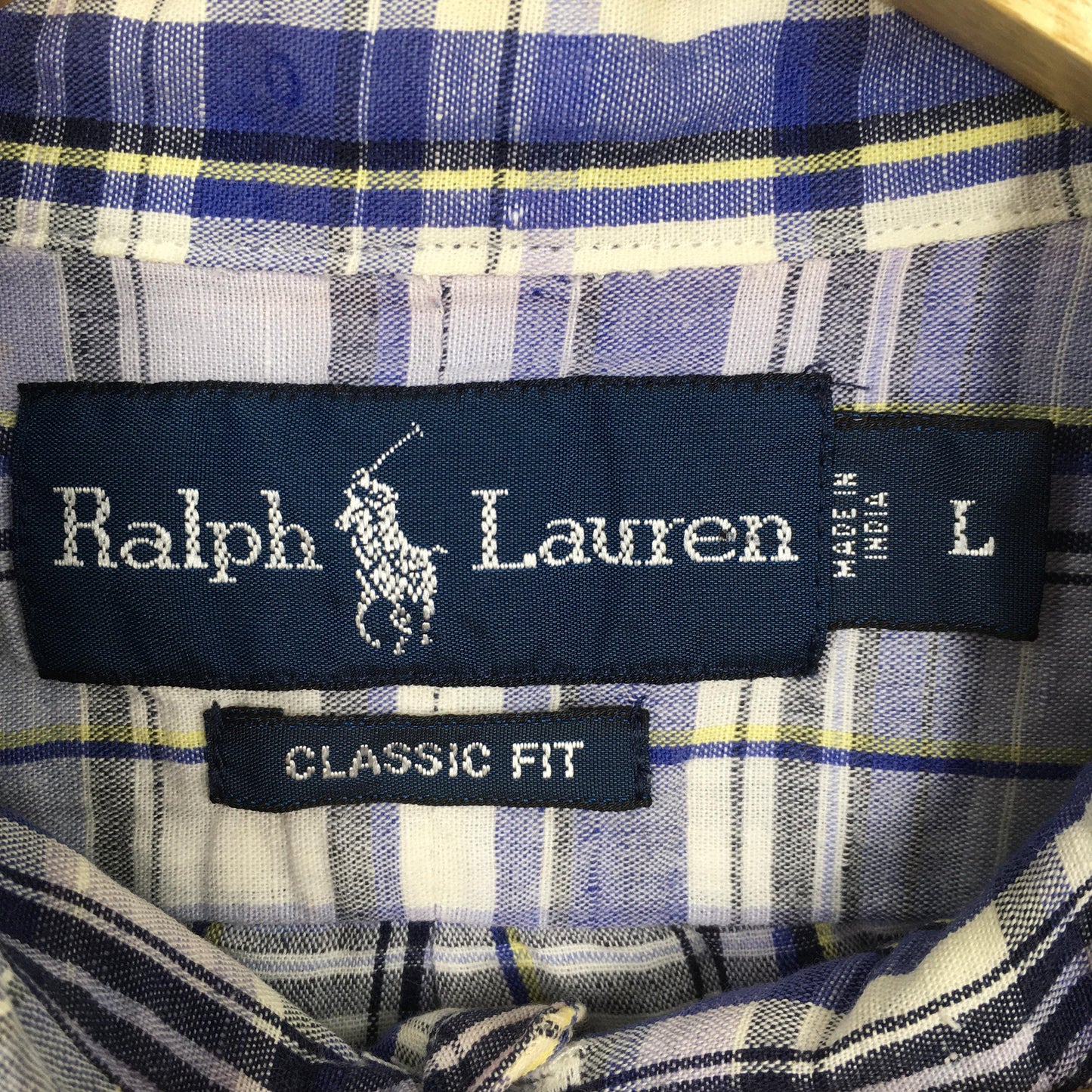 Polo Ralph Lauren Checkered Blue Shirt Large