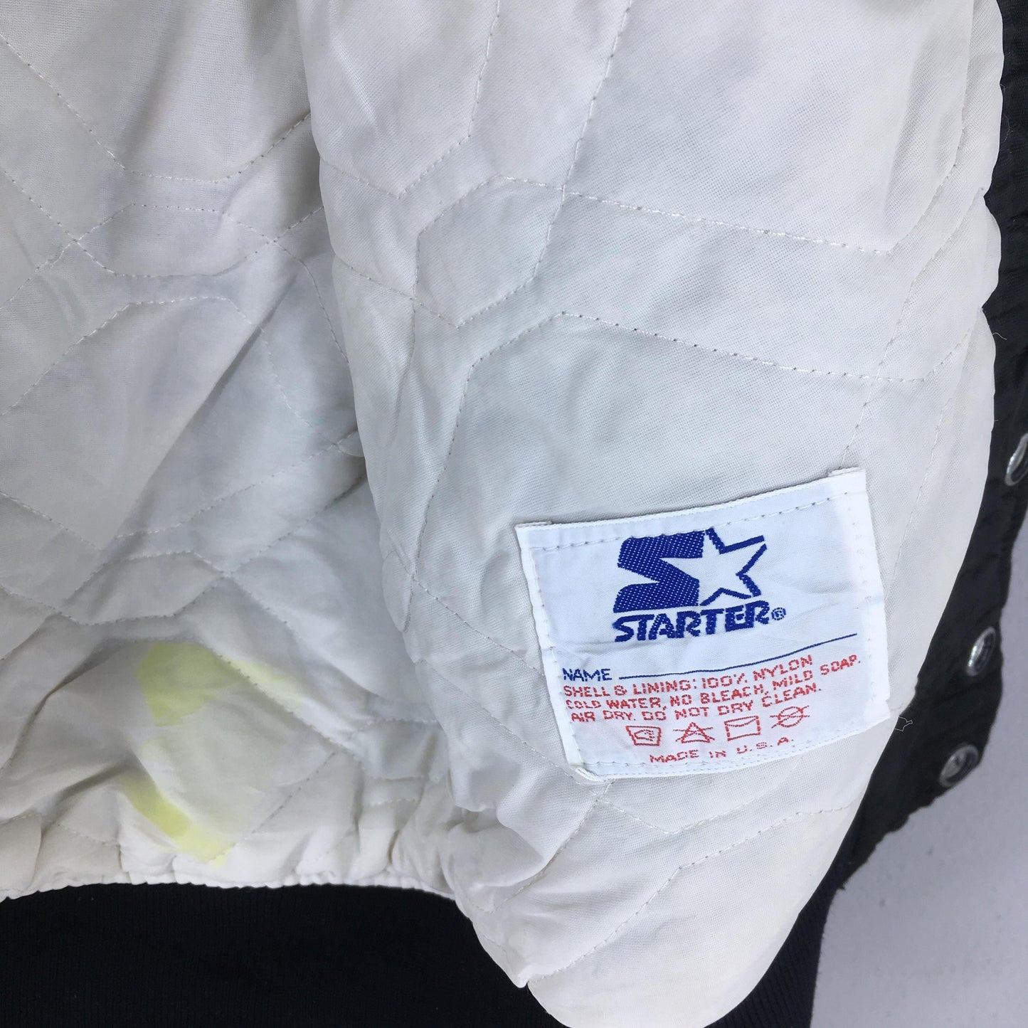 Starter New Orleans Saints NFL Black Satin Varsity Jacket Small