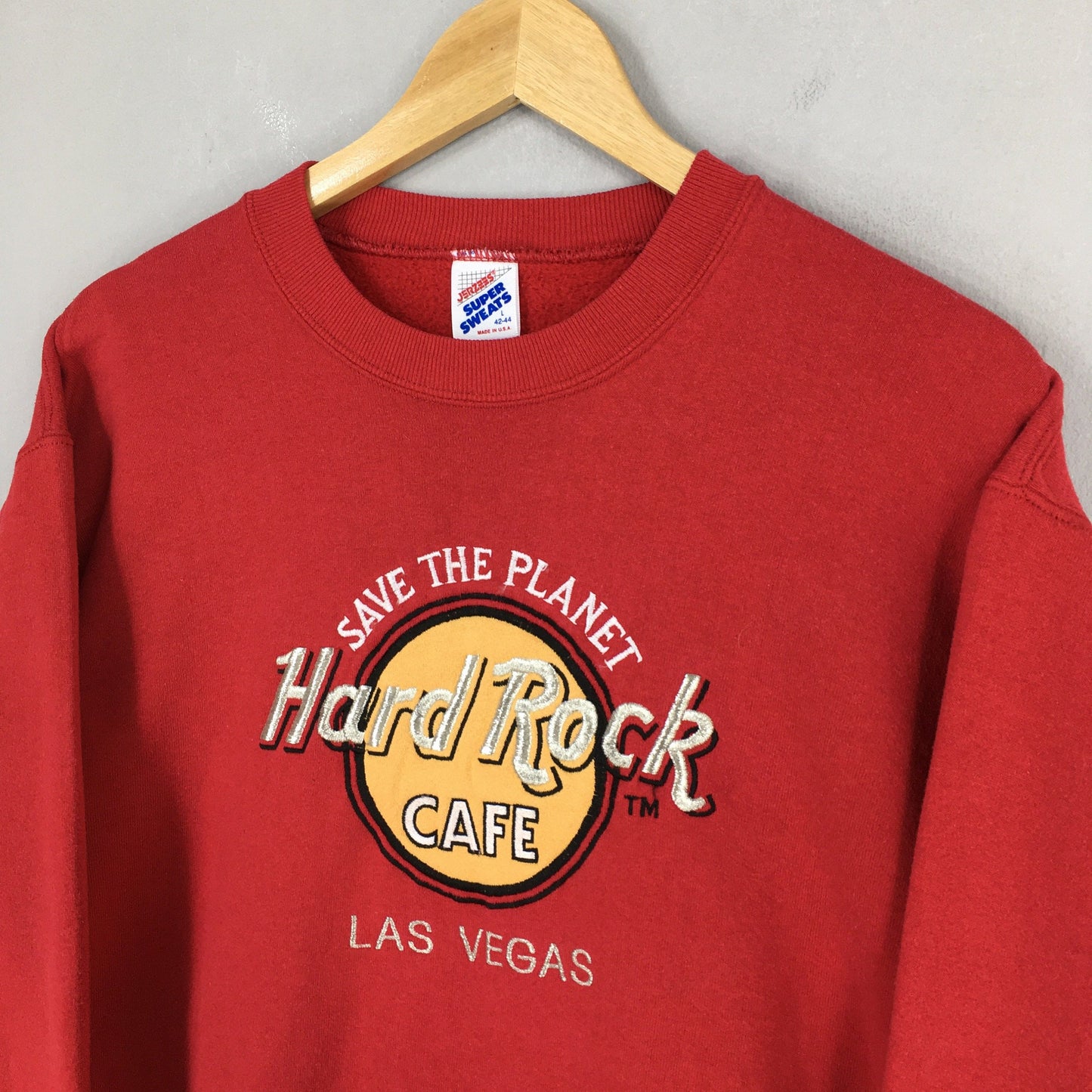 Hard Rock Cafe Las Vegas Red Sweatshirt Large