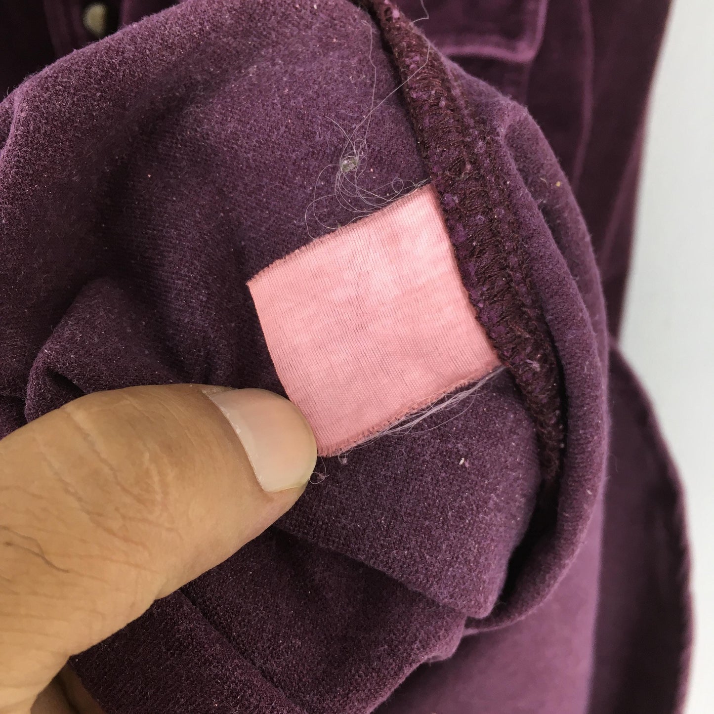 Visby Plain Purple Velvet Shirt Large