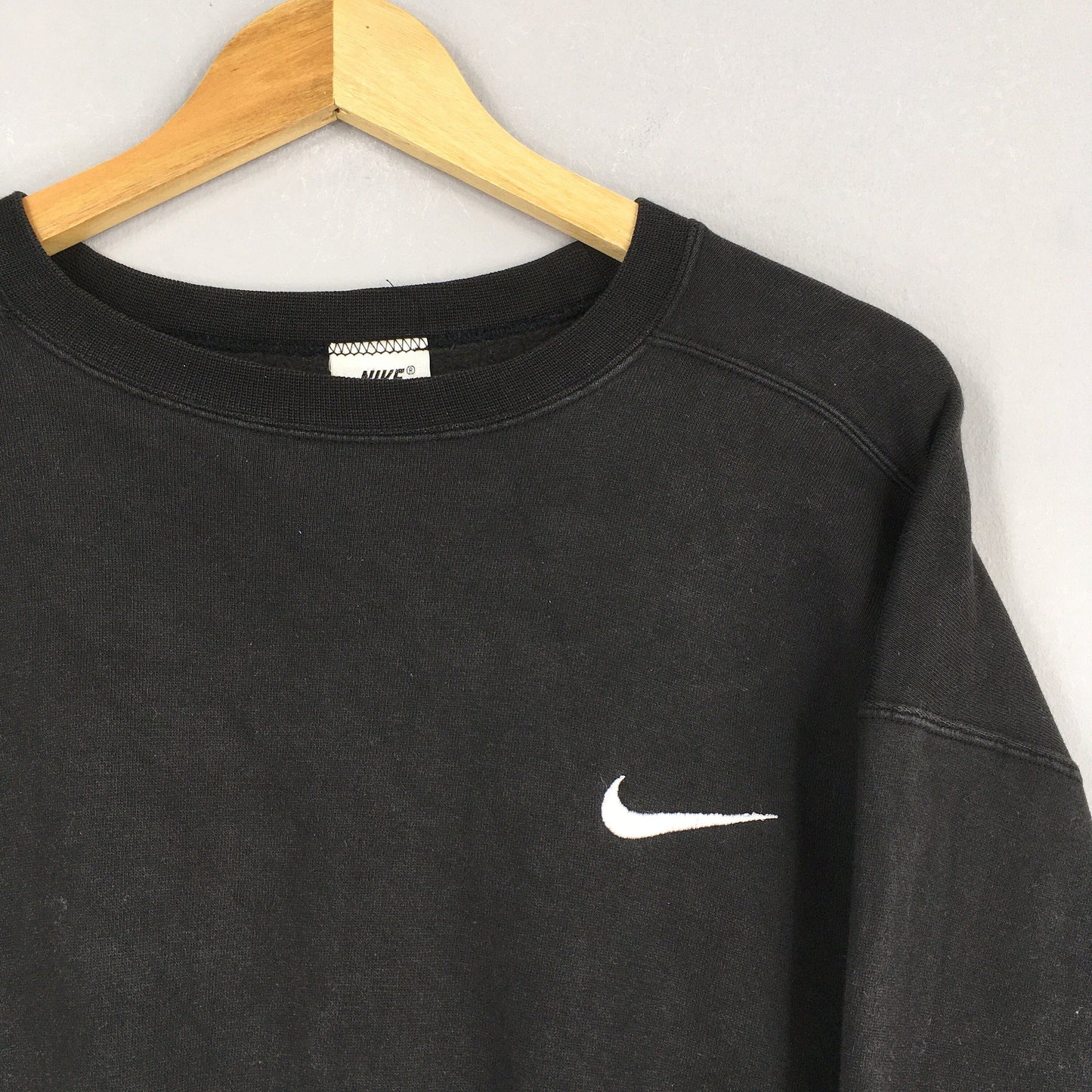 Nike Swoosh Black Sweatshirt Medium