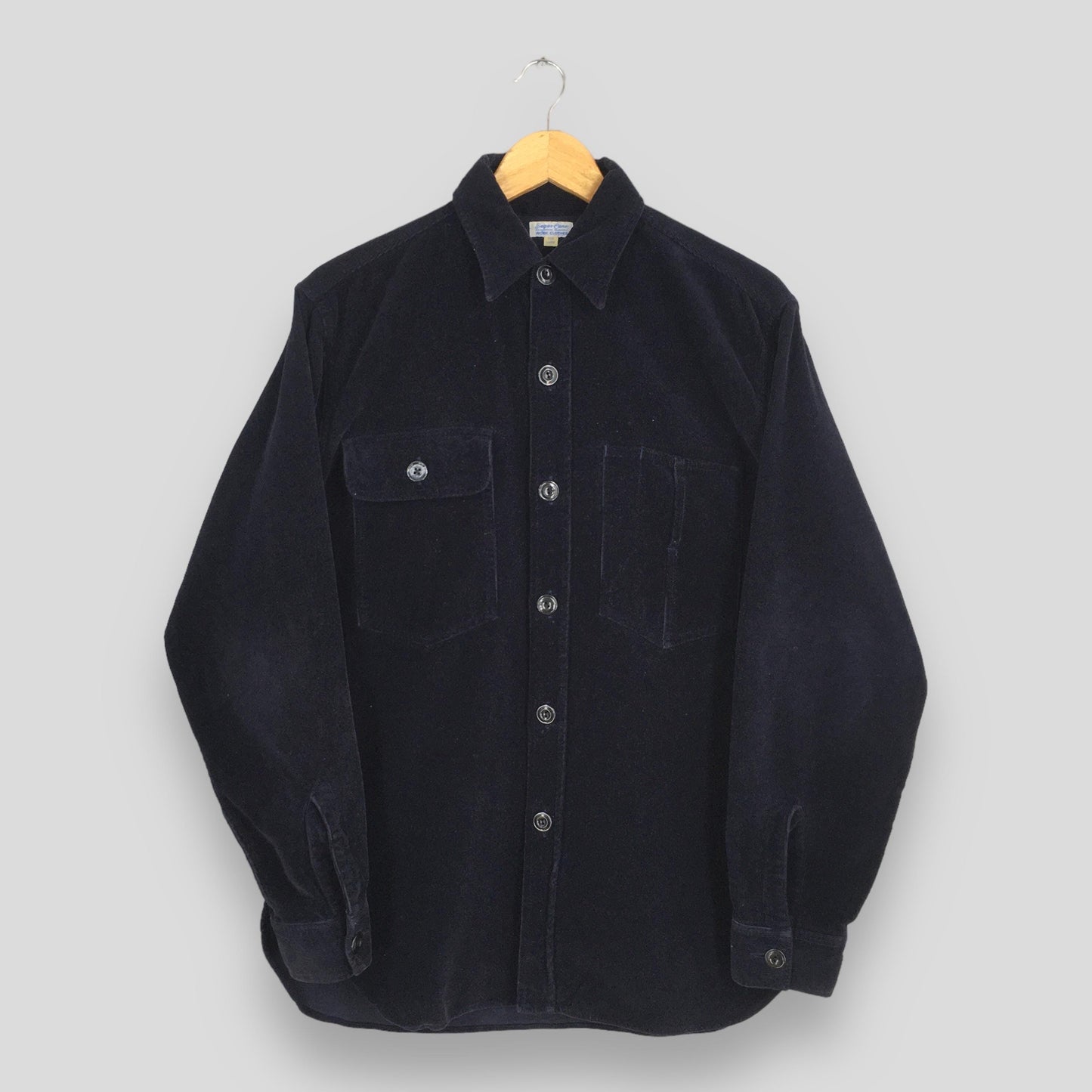 Sugar Canes Workers Black Corduroy Shirt Large