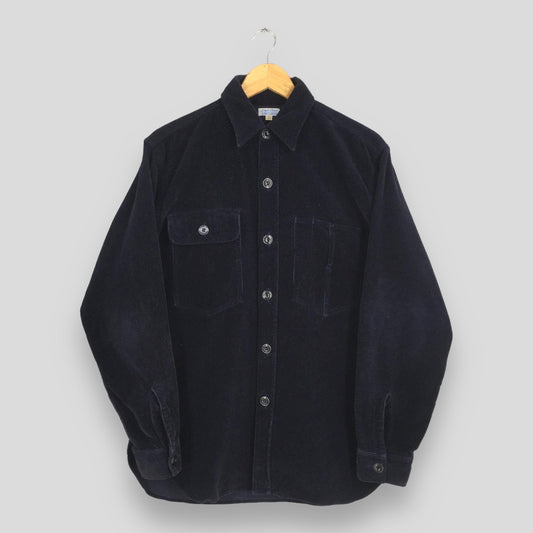 Sugar Canes Workers Black Corduroy Shirt Large