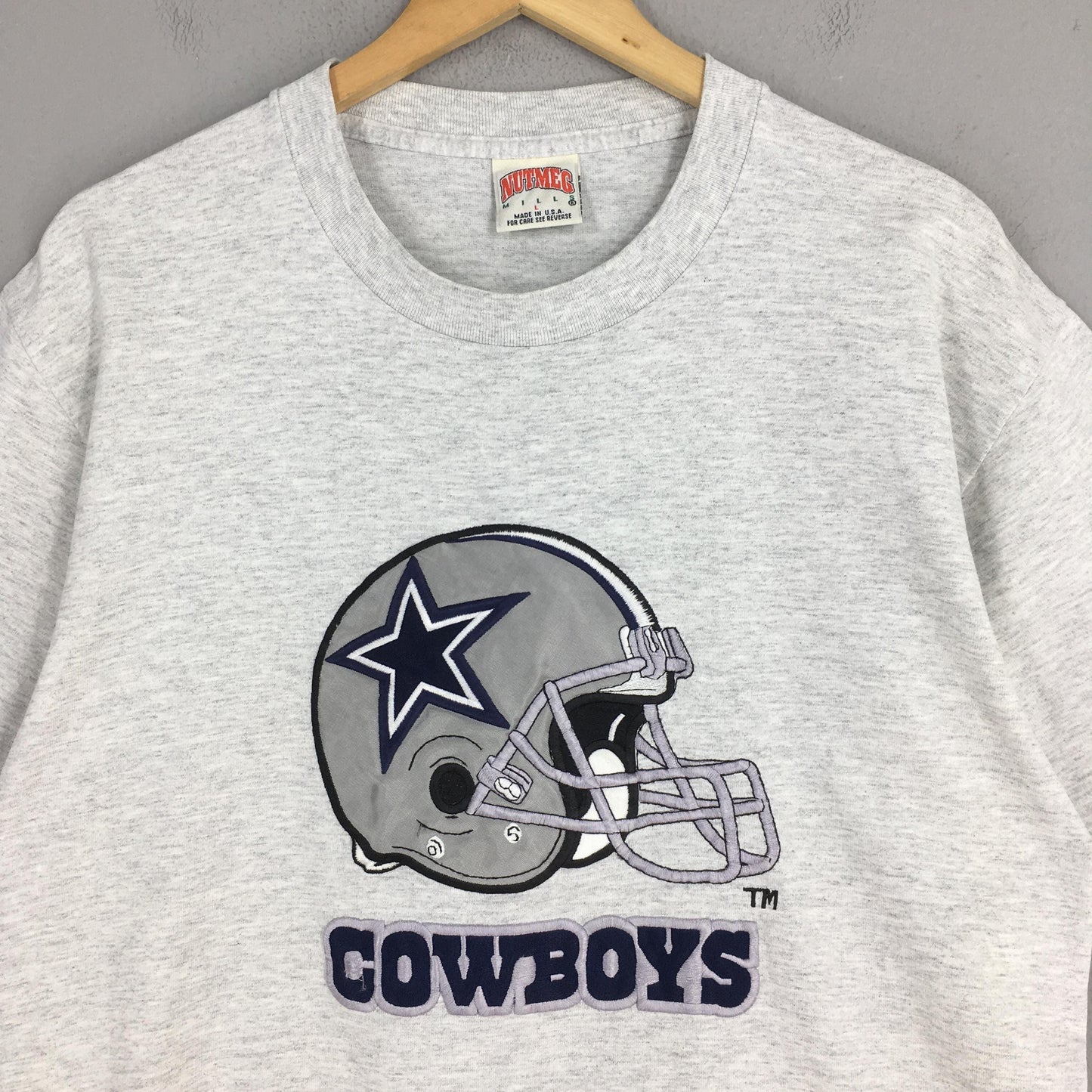 90s Dallas Cowboys NFL Gray T shirt Large
