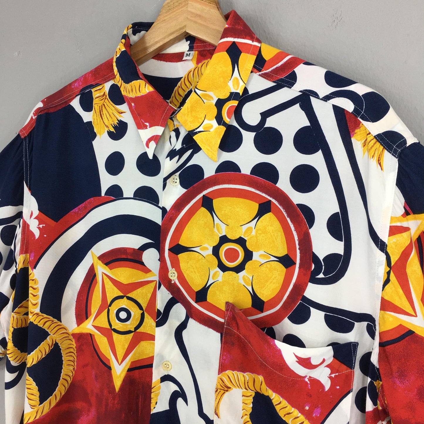 Funky Multicolor Abstract Pattern Shirt Medium