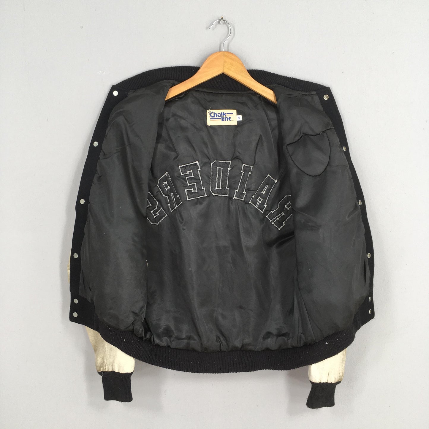 Oakland Raiders NFL Bomber Leather Jacket Small