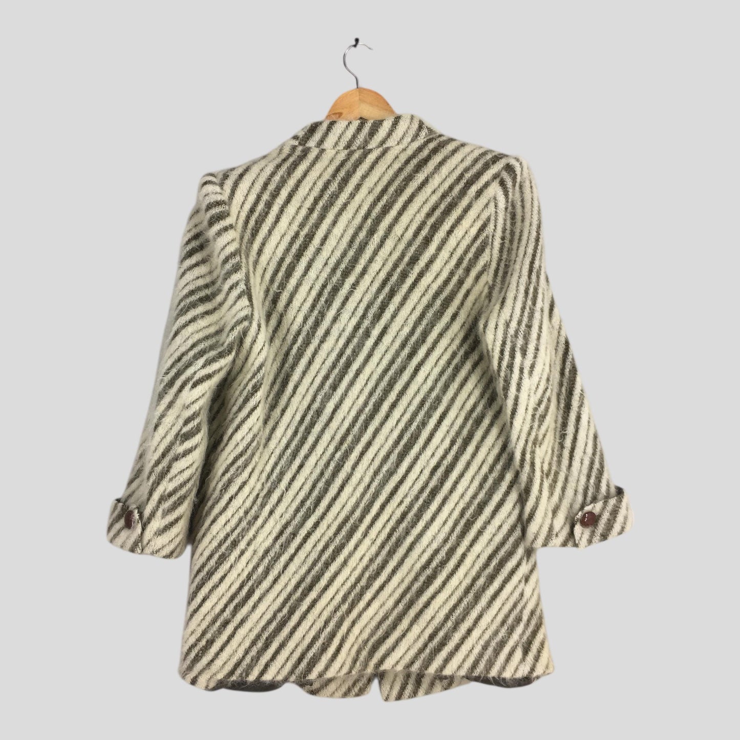 AR Japan Japan Striped Zebra Mohair Button Jacket Medium