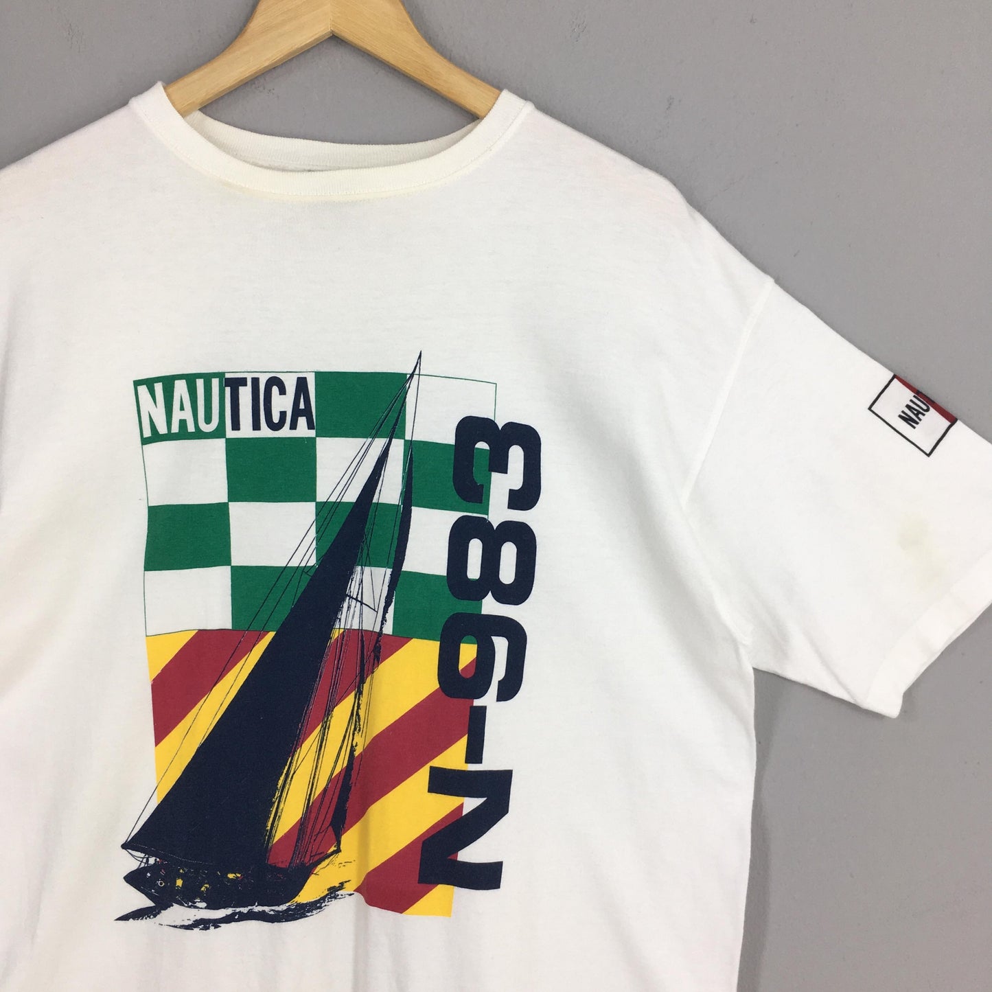 Nautica Sailing Gear White Tshirt Medium