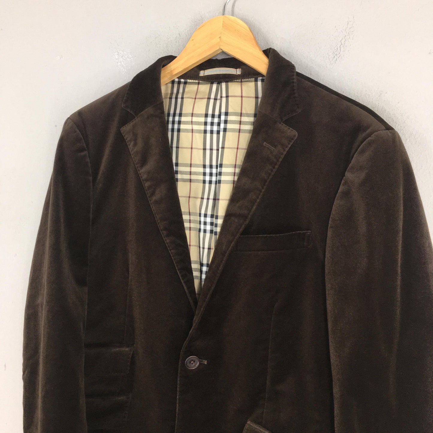 Burberrys England Dark Brown Corduroy Coat Small