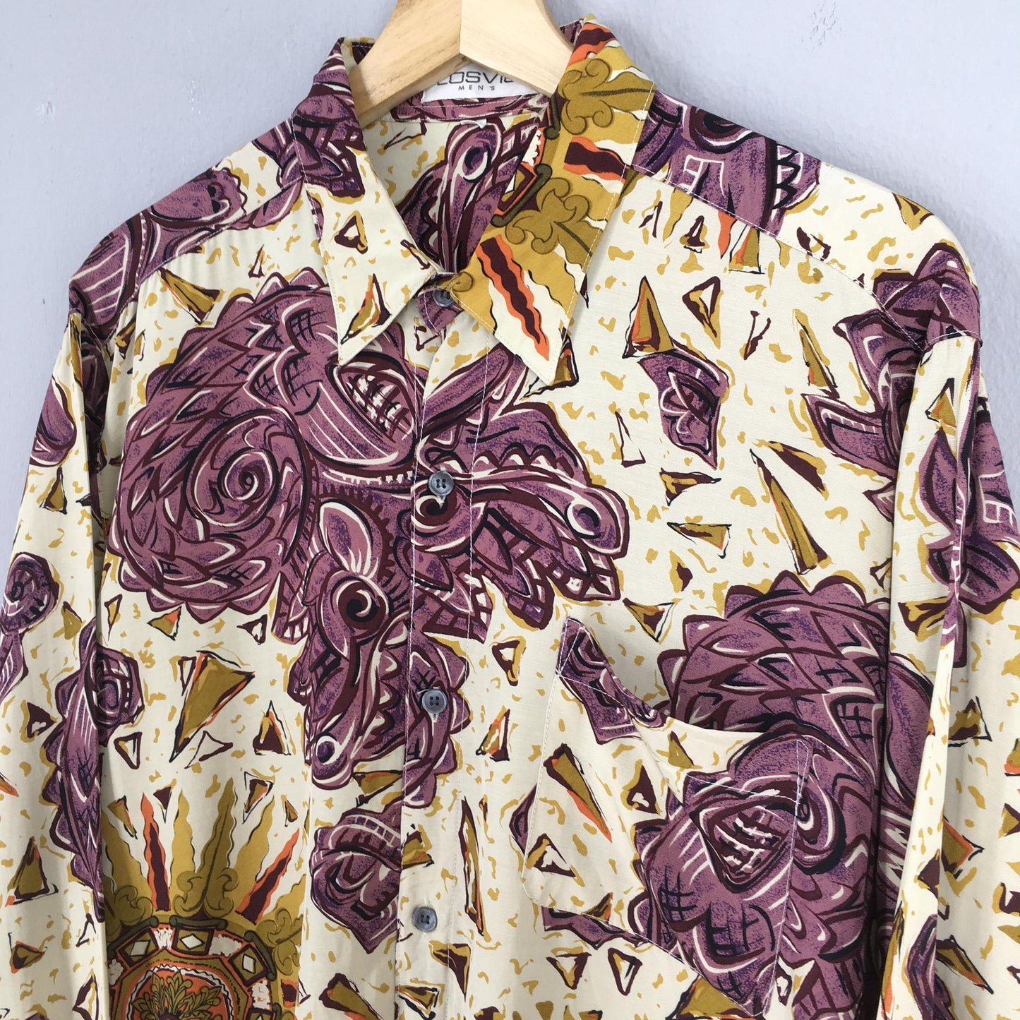 Flower Abstract Pattern Casual Shirt Large