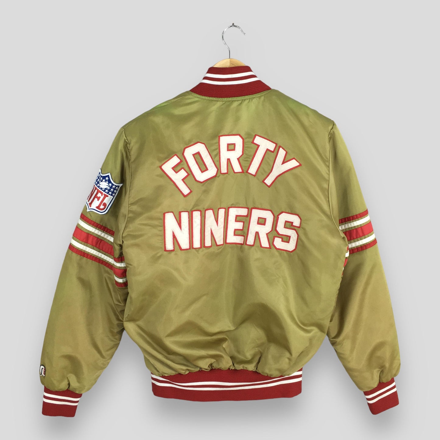 San Francisco 49ers NFL Gold Satin Jacket Small