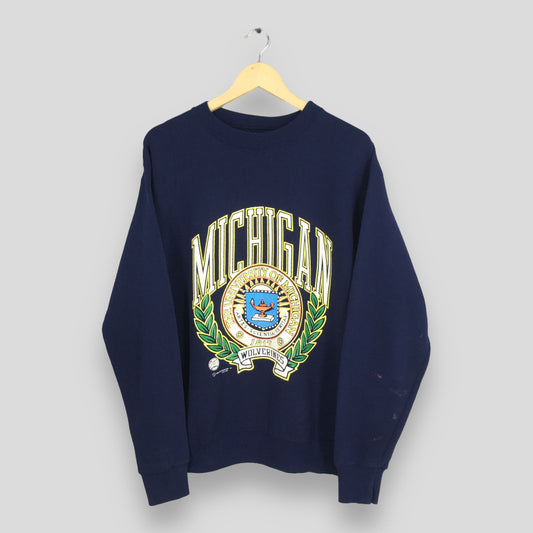 Michigan Wolverines Ncaa Blue Sweatshirt Large