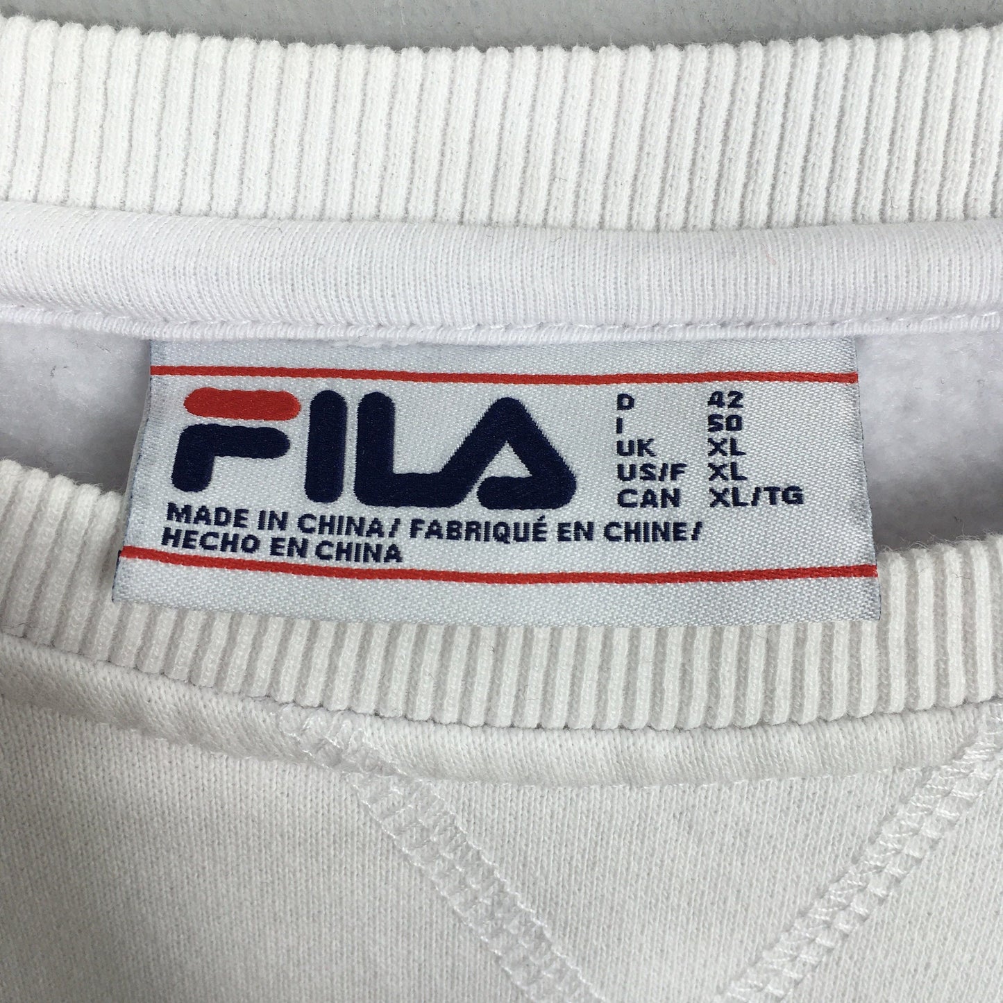 Fila Italia White Sweatshirt Medium