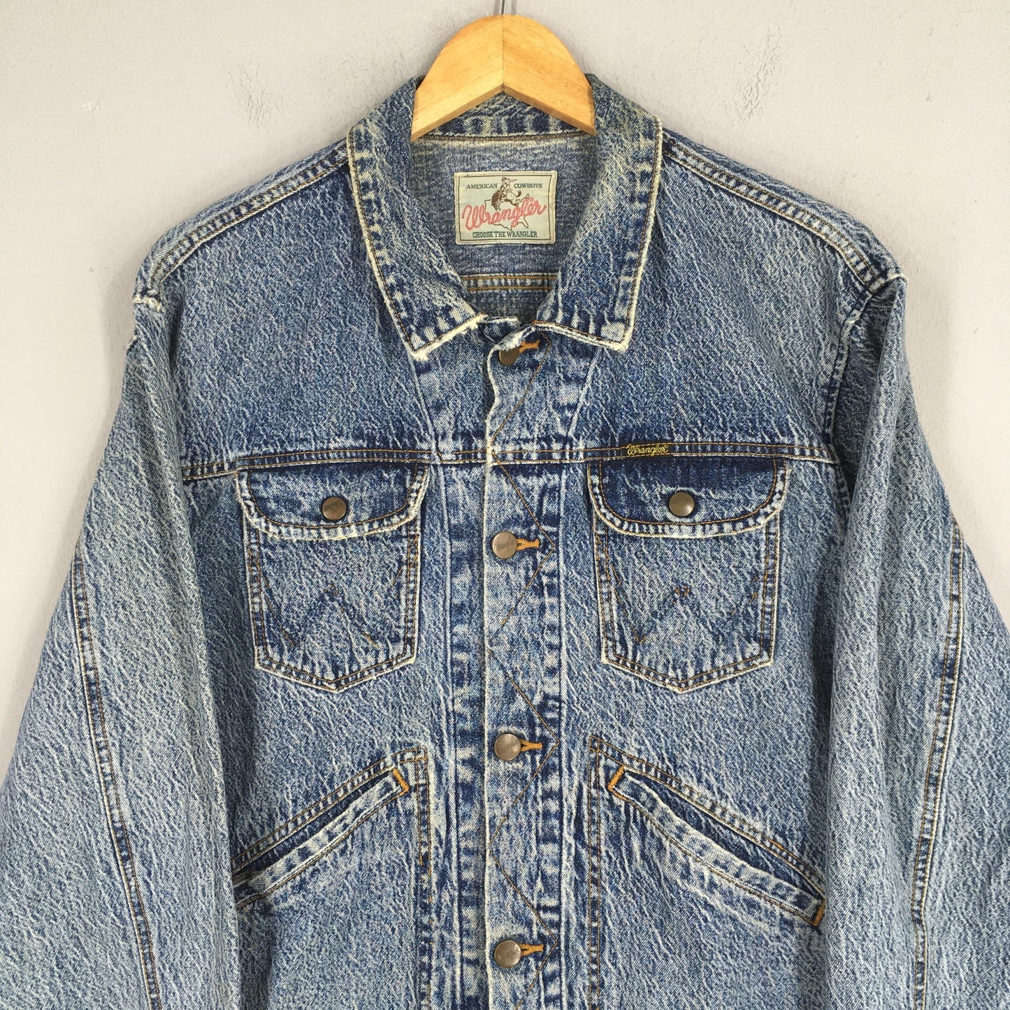 Wrangler 124MJ Denim Trucker Jacket Medium