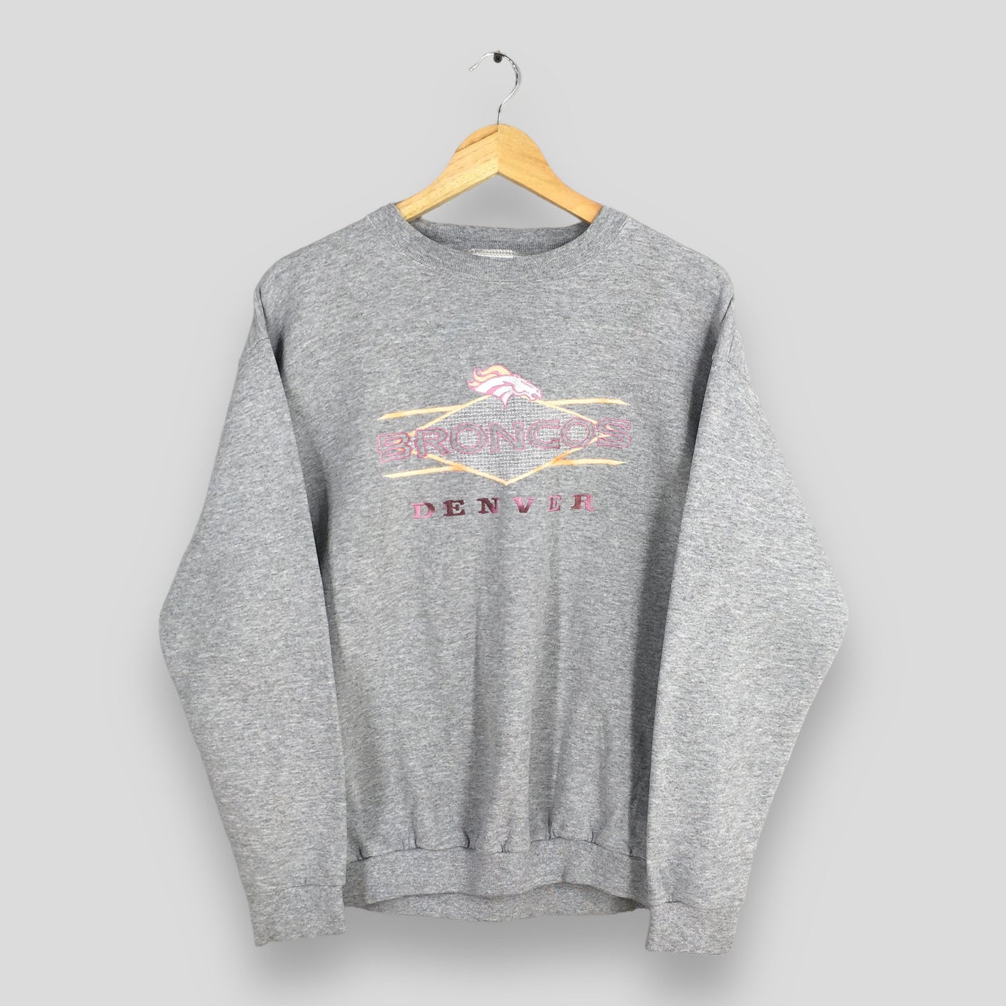 Denver Broncos Rugby NFL Gray Sweatshirt MediuM