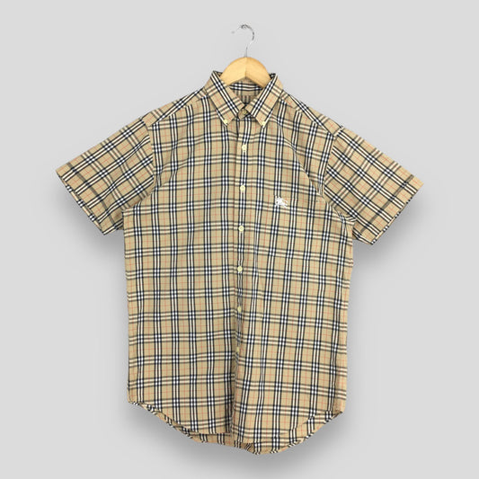 Burberrys Nova Check Brown Shirt Small