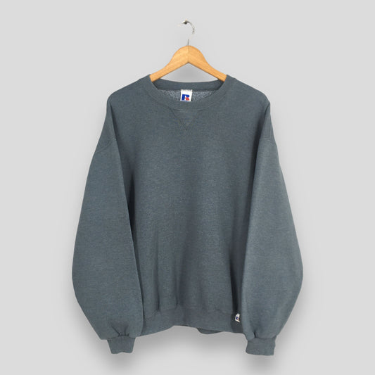 Russell Athletic Gray Plain Sweatshirt Large