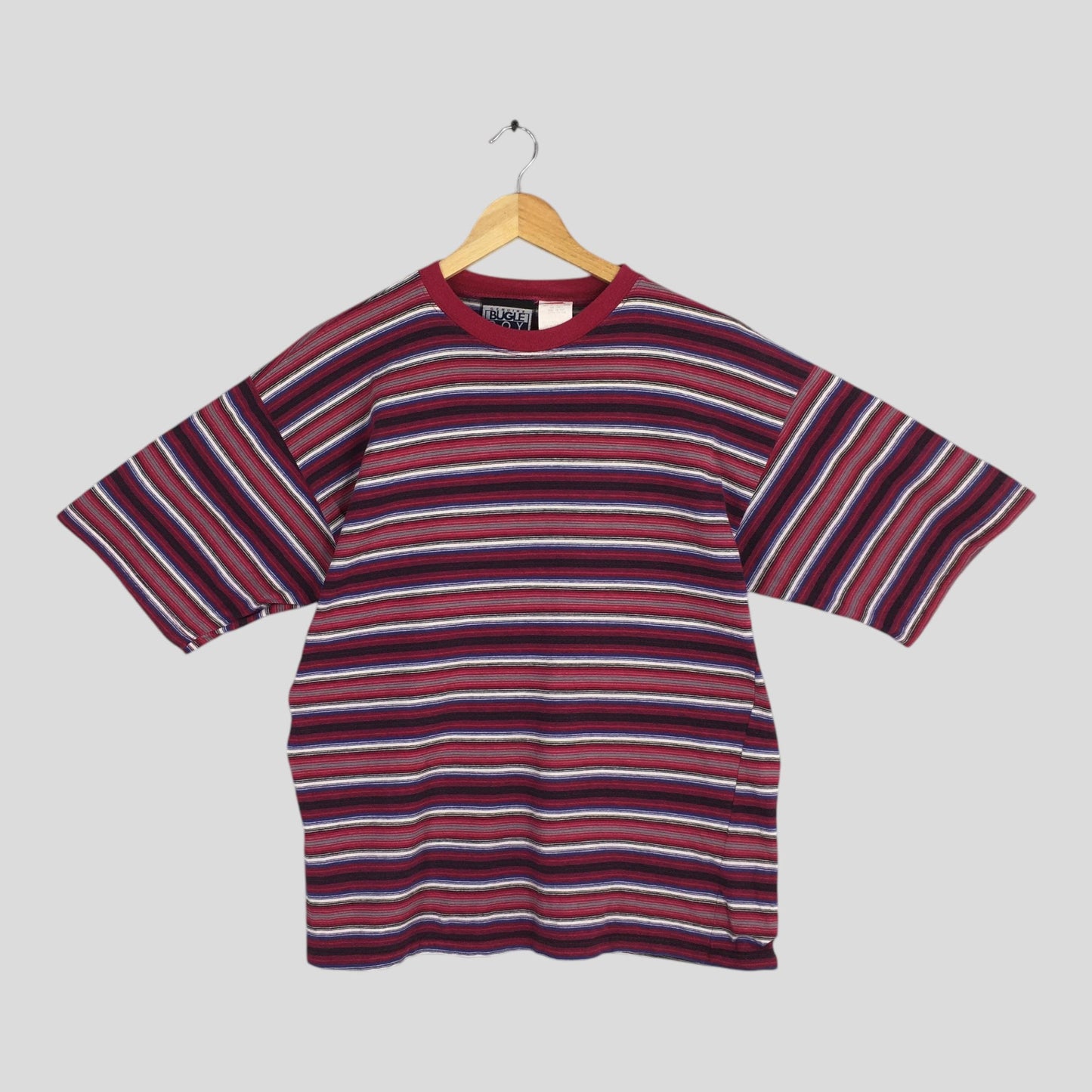 Bugle Boy Multicolor Stripes T shirt Large