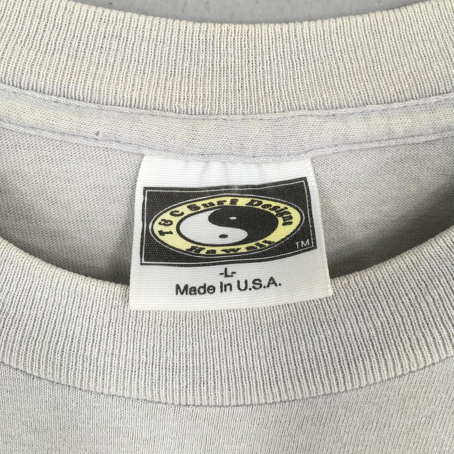 90s T&C Surf Designs Hawaii Yin Yang Surf Gray Tshirt