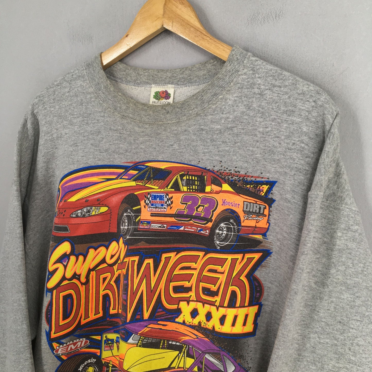 Super Dirt Week Racing Car Pullover Sweatshirt XLarge