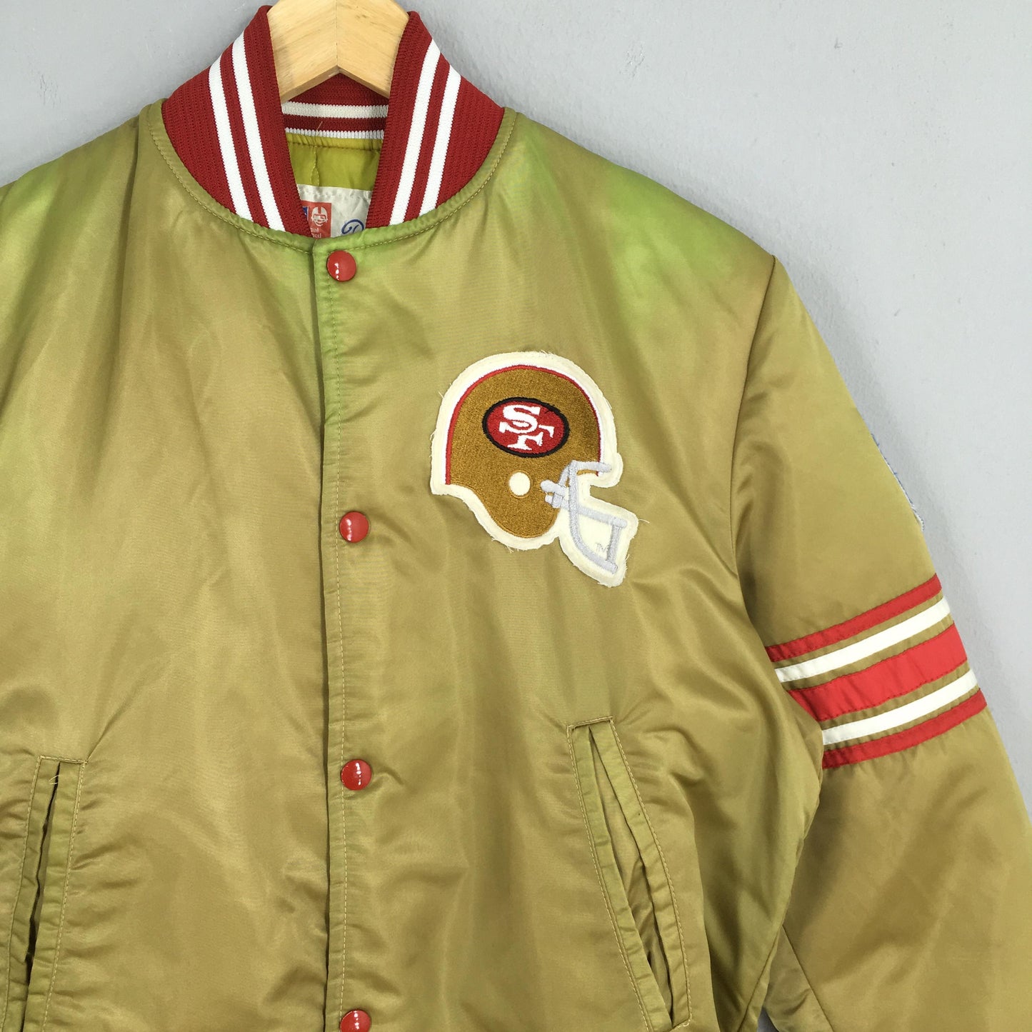 San Francisco 49ers NFL Gold Satin Jacket Small