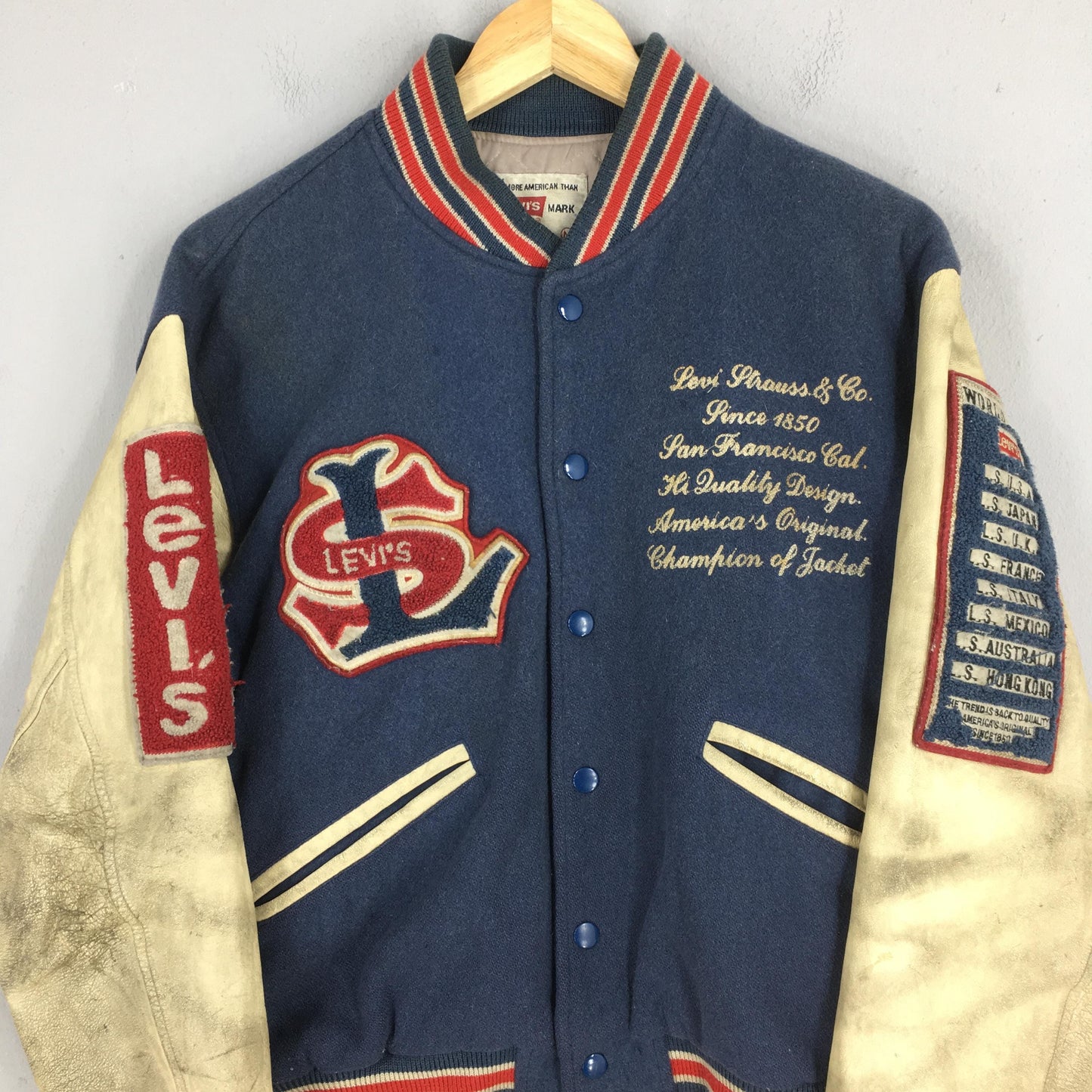 Levi's Strauss Varsity Button Jacket Medium