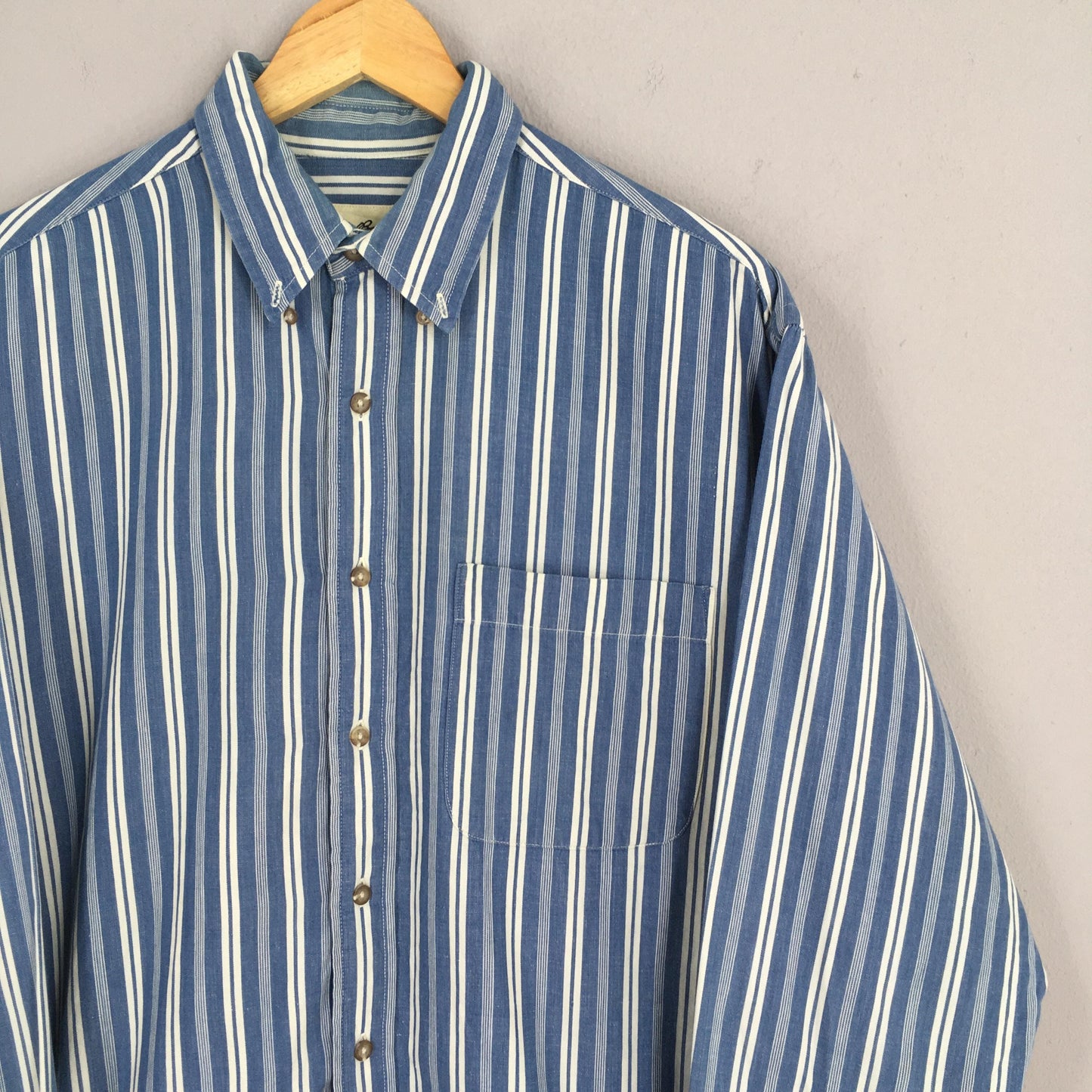 Eddie Bauer Striped Flannel Shirt Medium