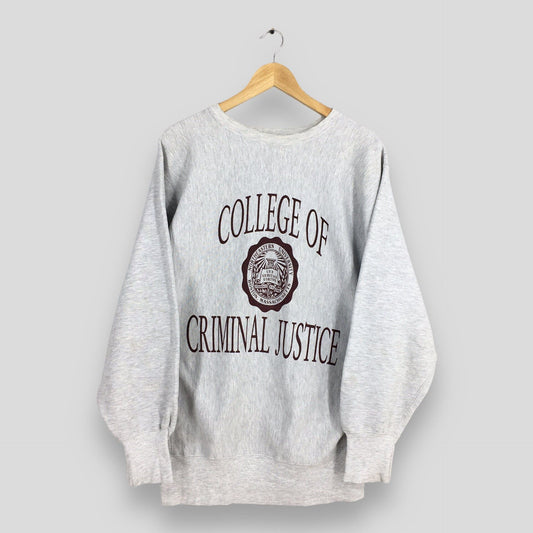 Reverse Weave Champion College Criminal Justice Crewneck XL