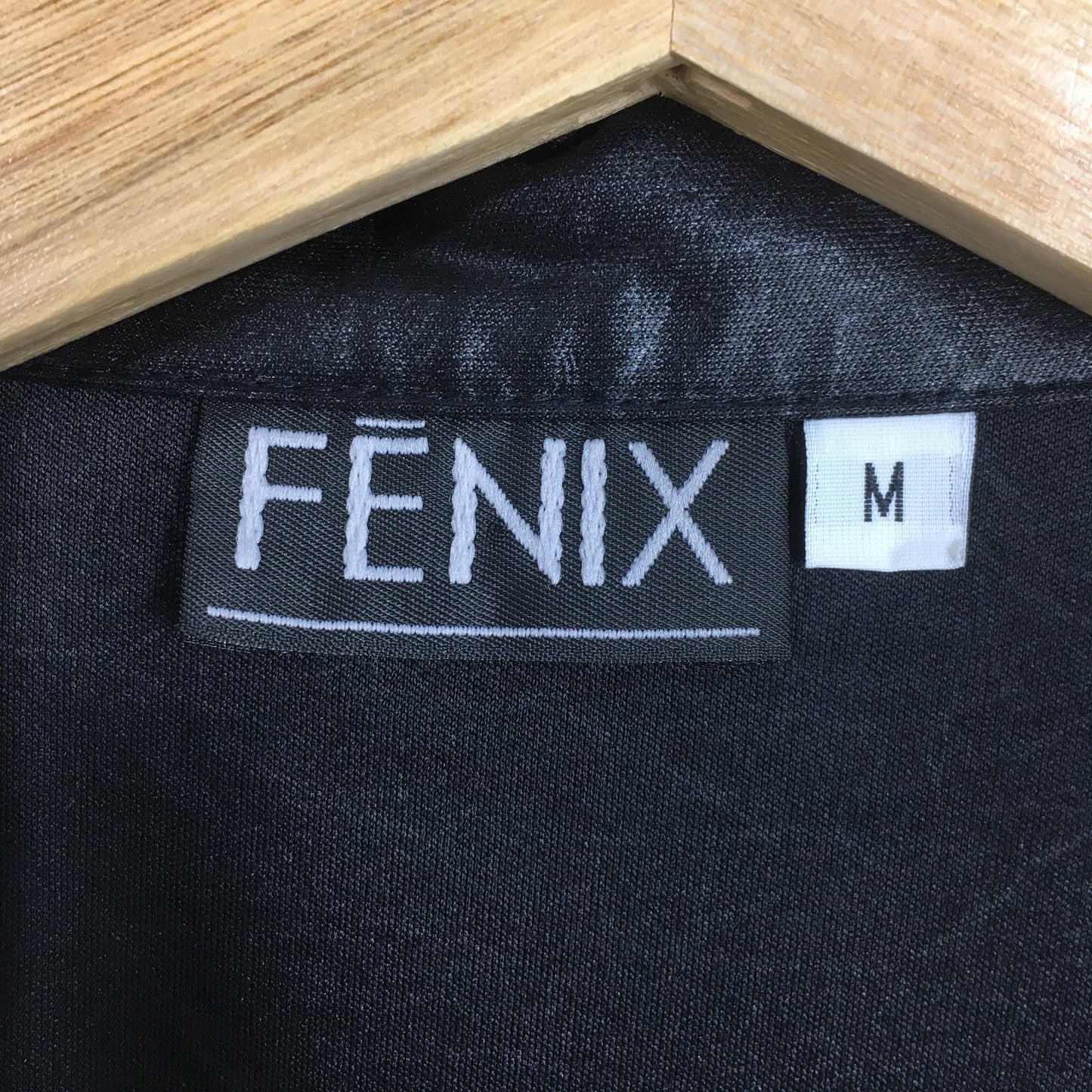 Fenix Black Plain Polyester Shirt Medium