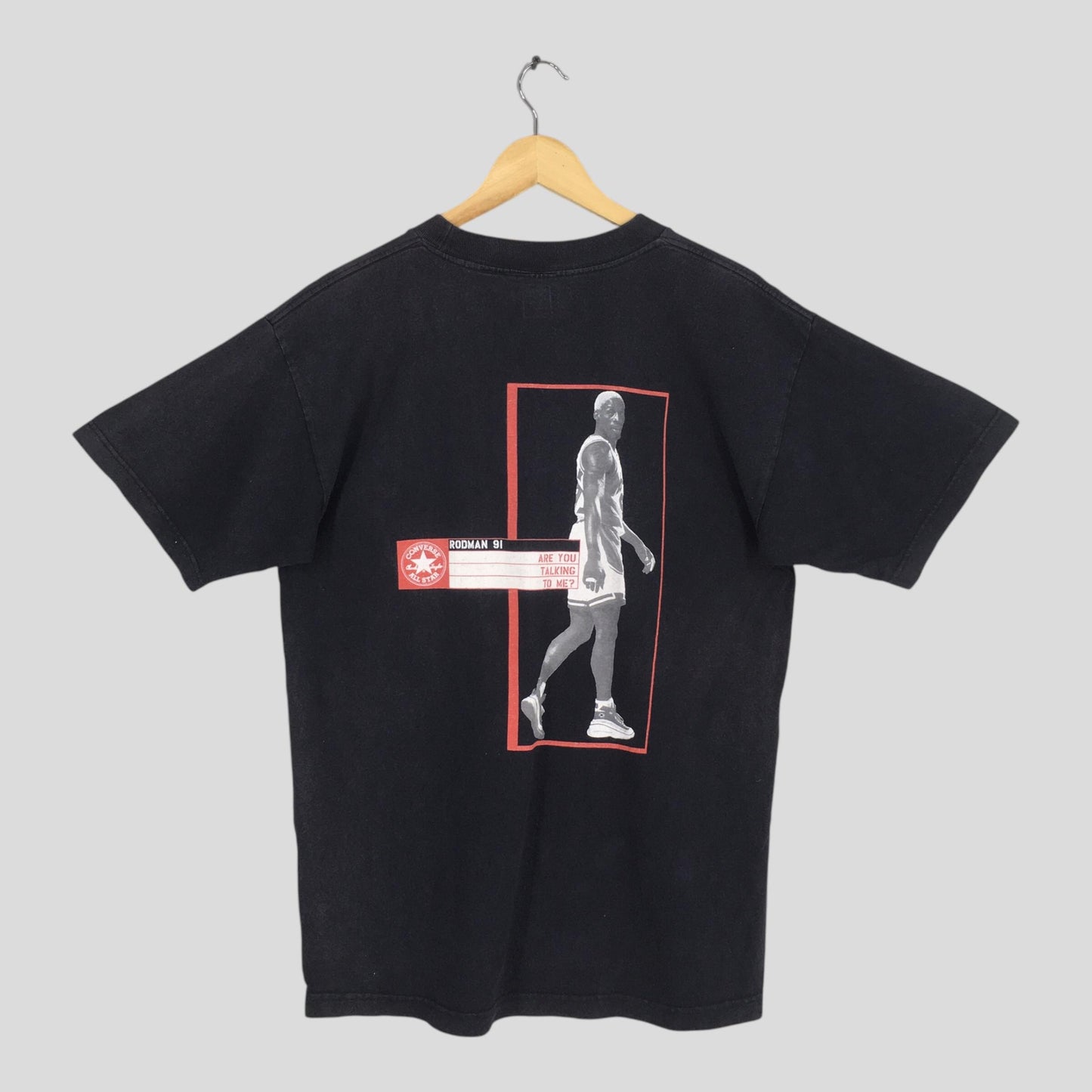 Converse Dennis Rodman 91 Black T shirt Large
