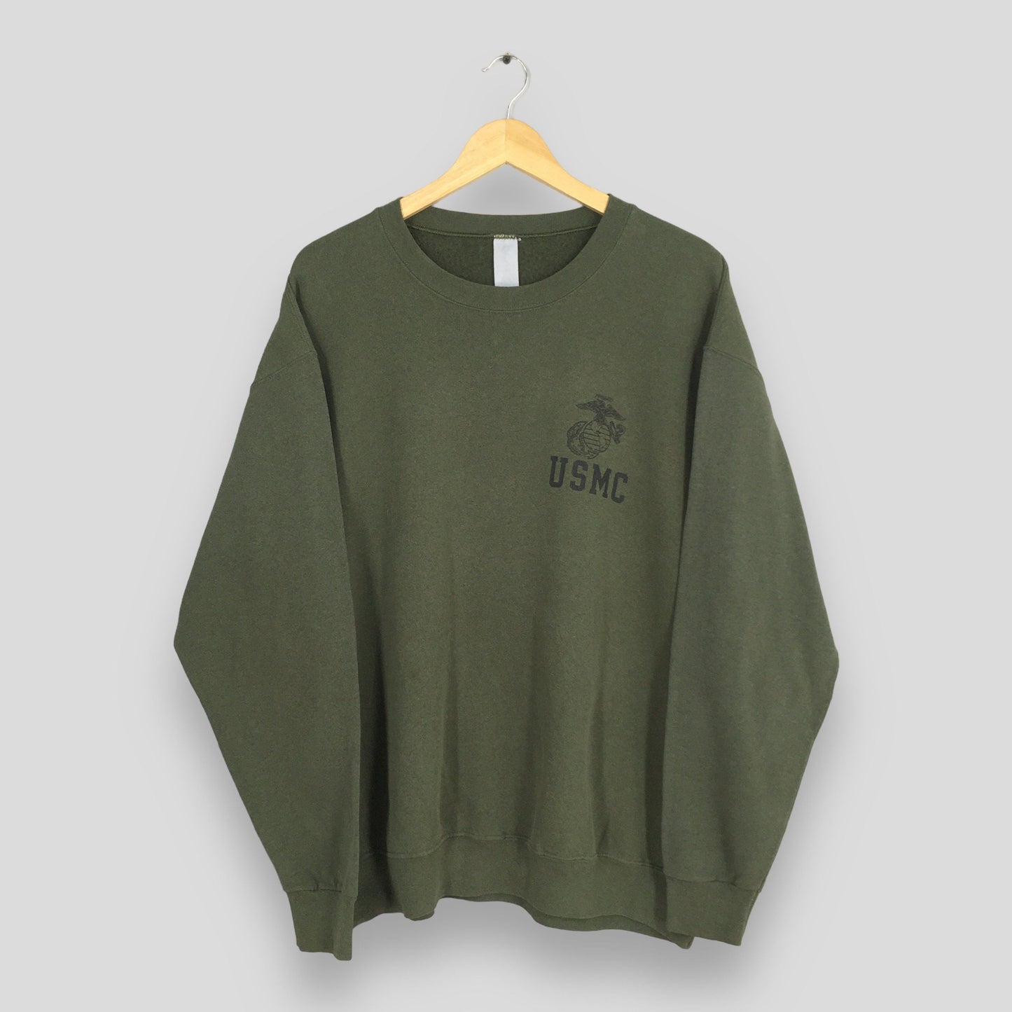 Usmc Marines Green Sweatshirt XLarge