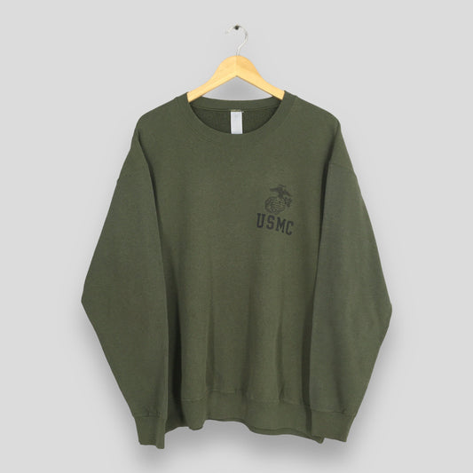 Usmc Marines Green Sweatshirt XLarge