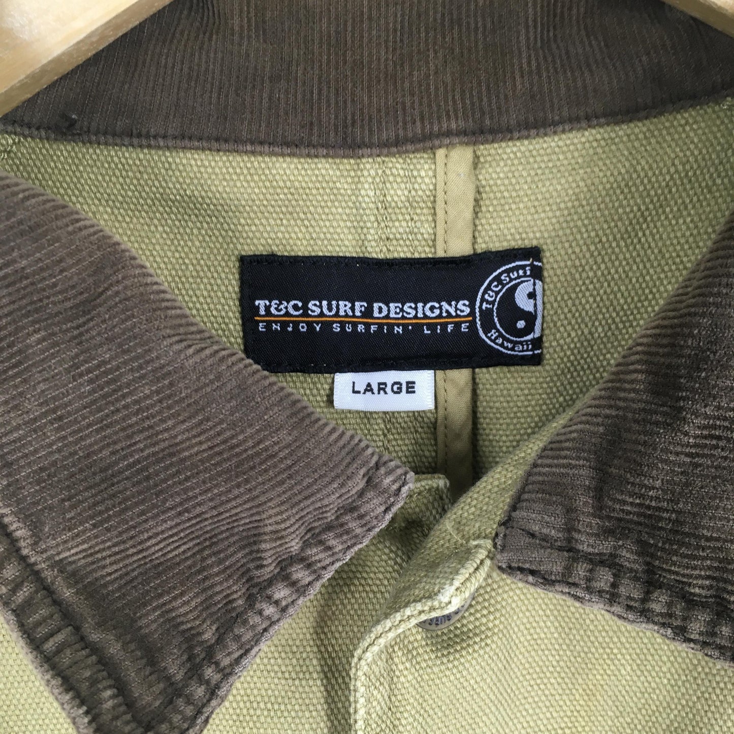 T&C Surf Designs Brown Denim Workers Jacket Large