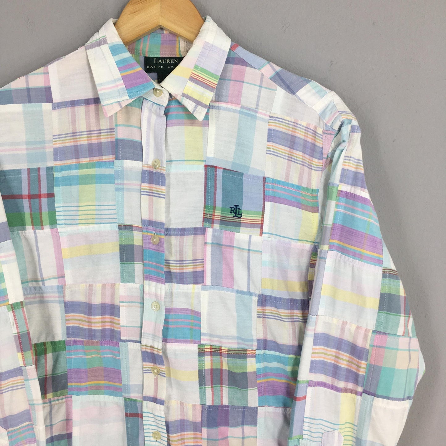 Polo Ralph Lauren Checkered Patchwork Shirt Small