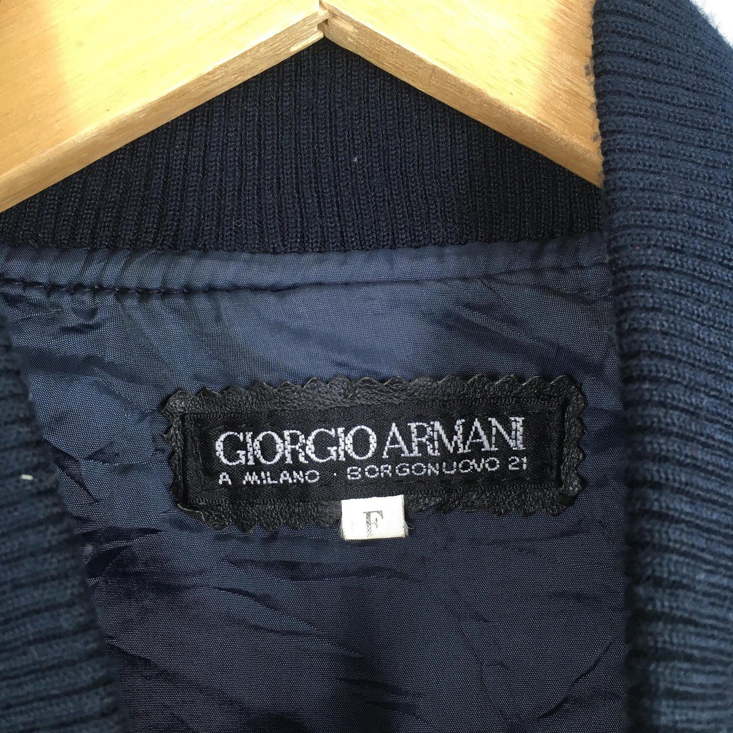 1990's GA Giorgio Armani Jeans Leather Black Jacket Large