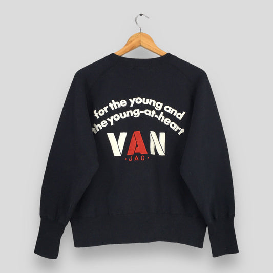 Van Jac Black Crewneck Sweatshirt Small