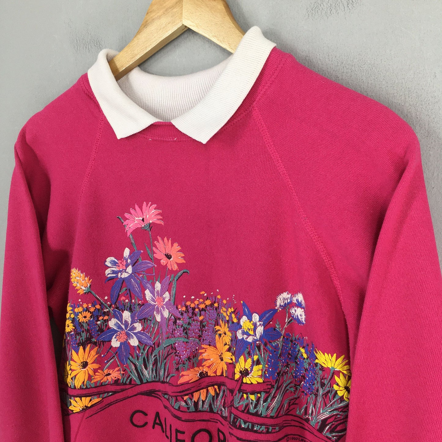 California Floral Aesthetic Sweatshirt Medium