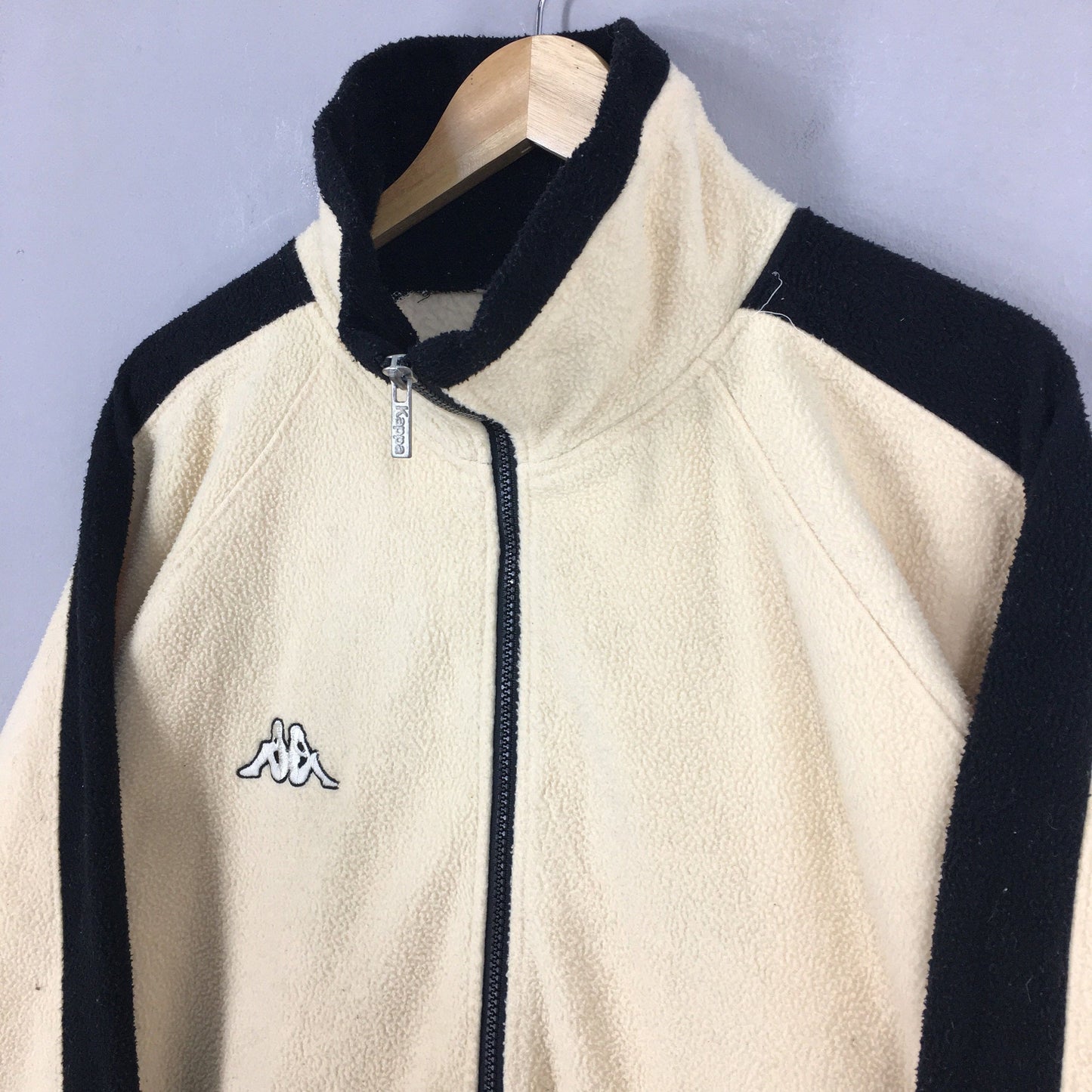 Kappa Fleece Cream Fleece Zipper Sweater Medium