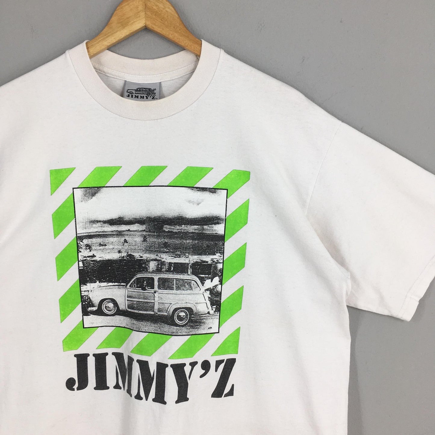 Jimmy'z Woody & Bomb White Tshirt Large