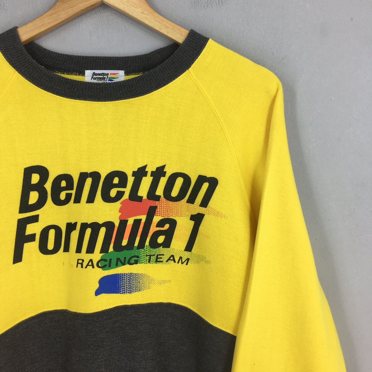 Benetton Formula 1 Yellow Sweatshirt Medium