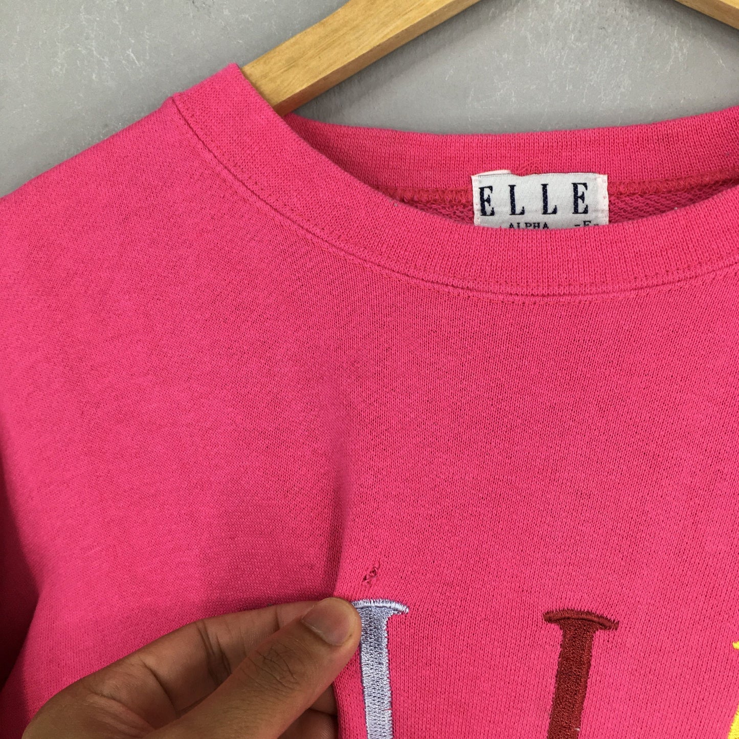 Elle Alpha Pink Sweatshirt Medium