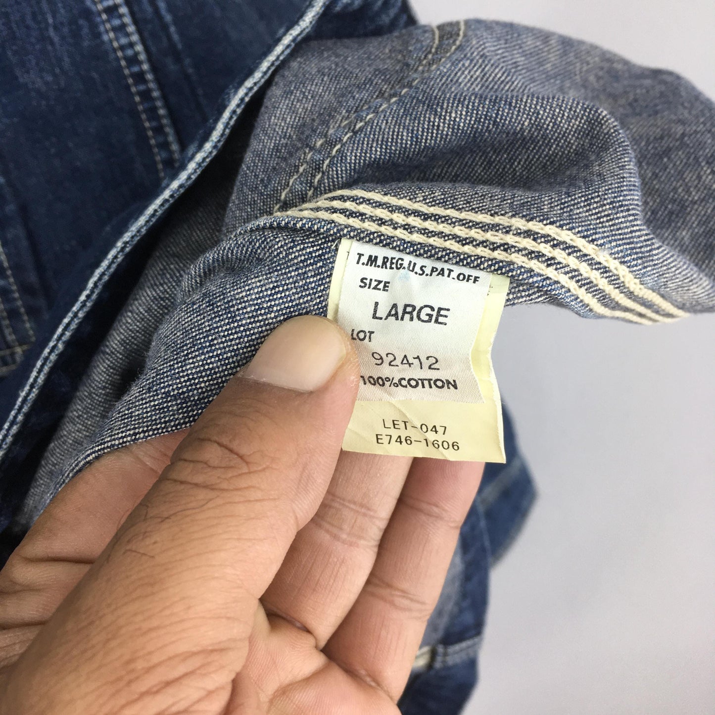 Lee Sanforized Denim Worker Jacket Medium