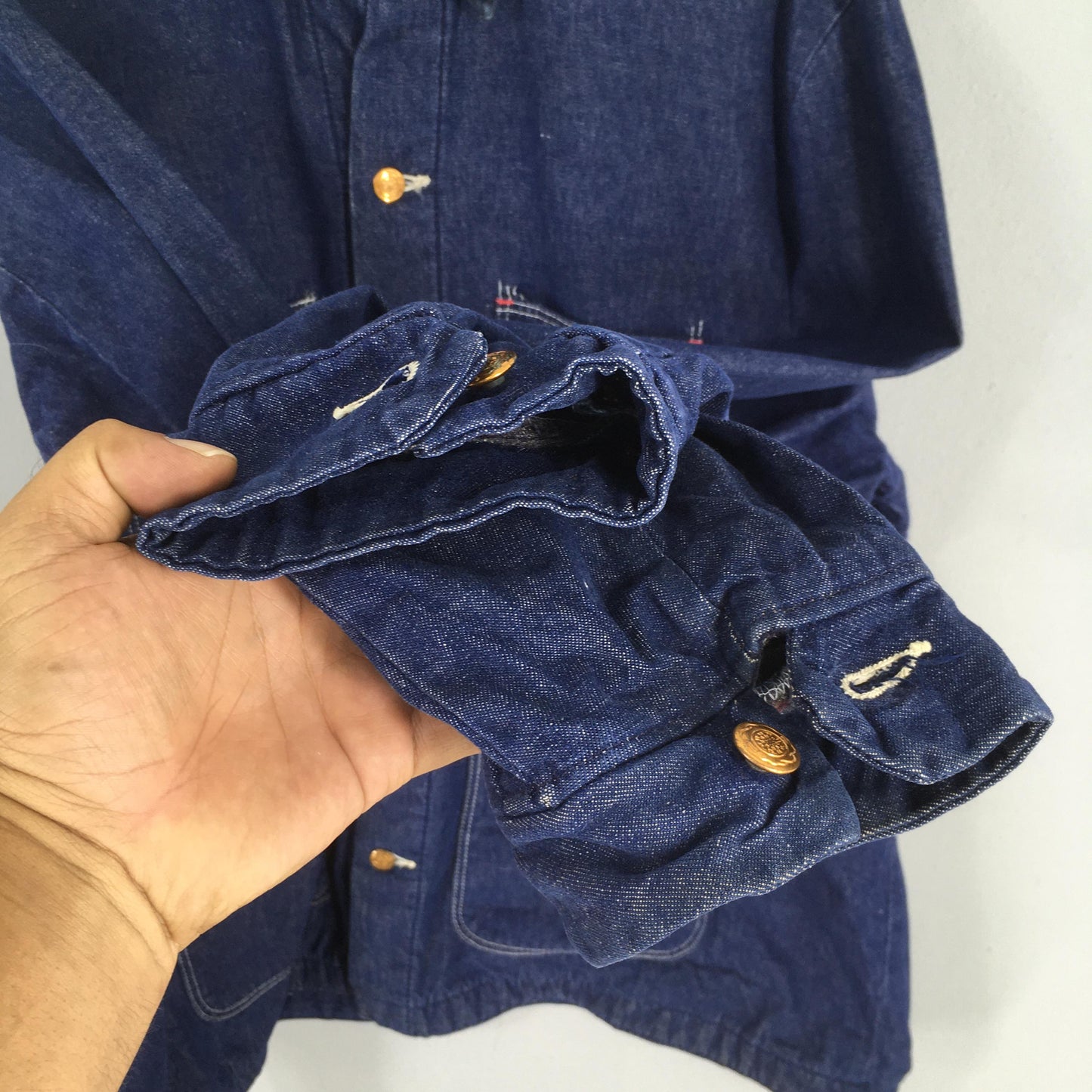 Wrangler Sanforize Blue Chore Denim Jacket XLarge