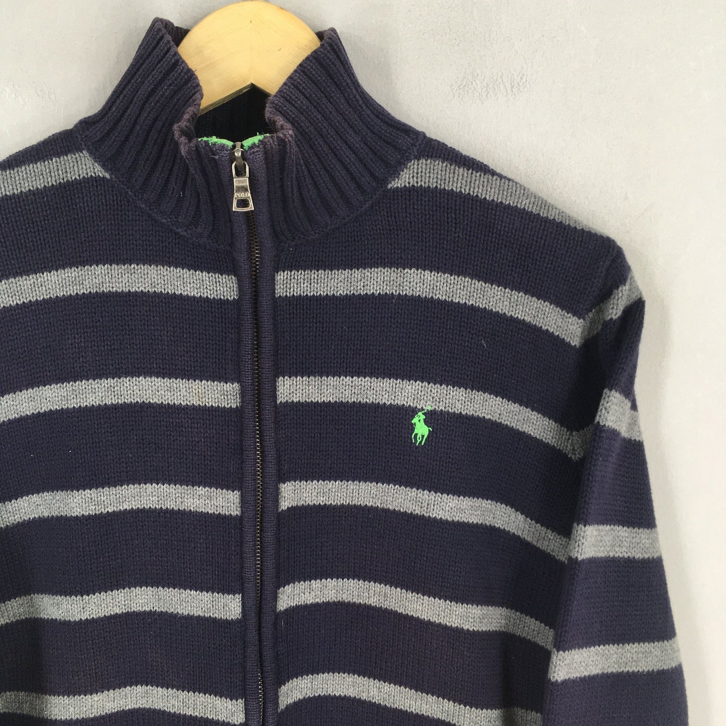 Polo Ralph Lauren Zipper Striped Sweatshirt Small