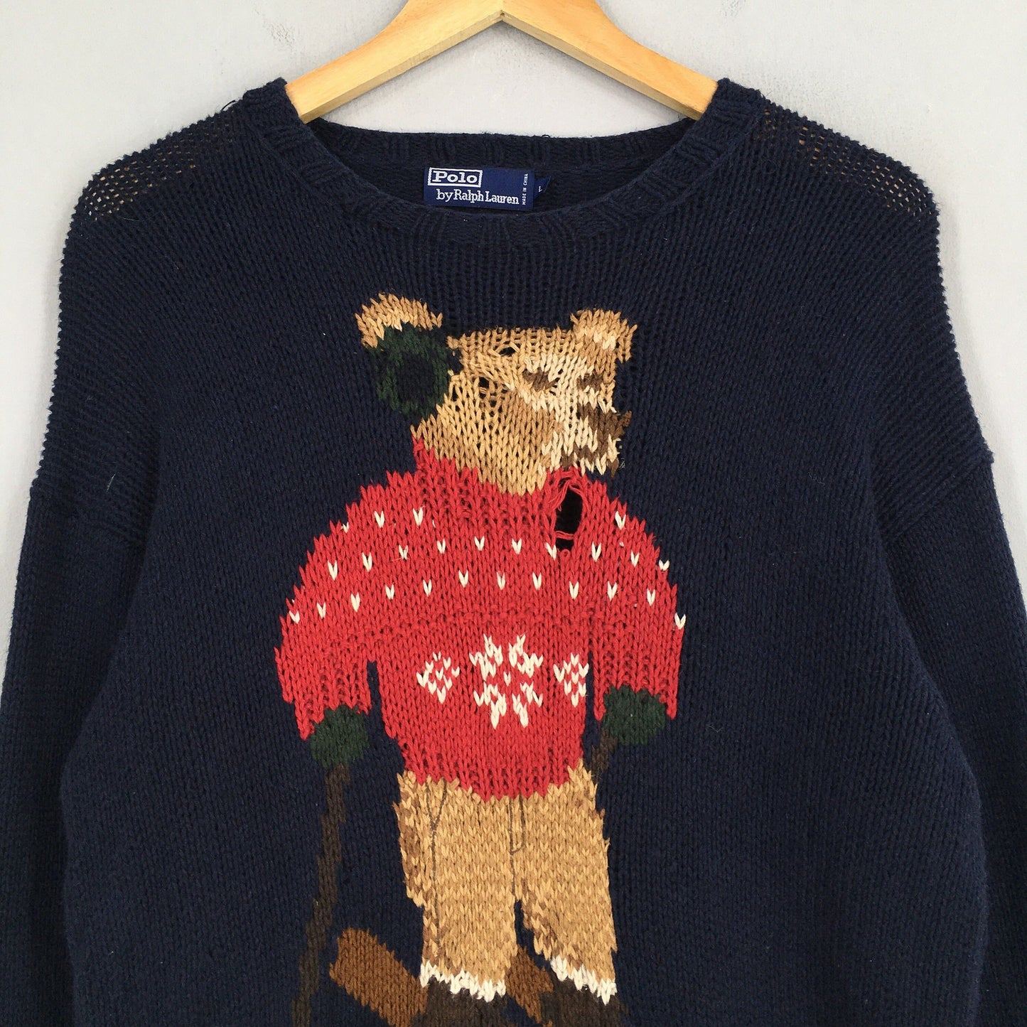 Polo Bear Ralph Lauren Knit Sweater Medium