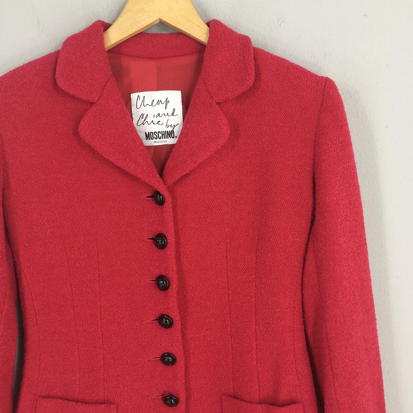 Moschino Jeans Women Red Blazer Jacket XSmall